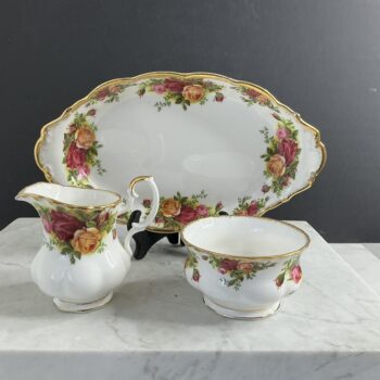 Royal Albert Old Country Roses roomstel met onderschaal – 3-delig