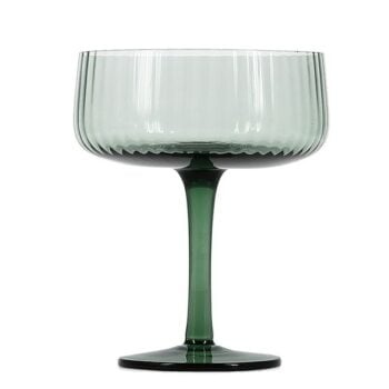 Champagneglas 23cl coupe donkergroen Ray - set/4