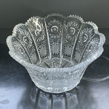 Vintage PODTATRAN Poprad Bonbonschaal van 24% Handgeslepen Loodkristal – Ø 15 cm