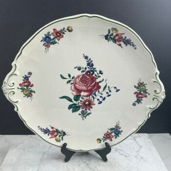Villeroy & Boch Alt Strassburg taartschaal met roos – circa 28 cm