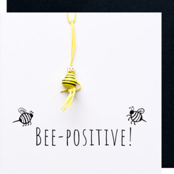 Kaart "Bee-positive"