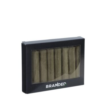 Branded by diner kaarsen groen 12cm
