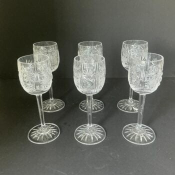 Vintage PODTATRAN Poprad Kristallen Borrelglazen Set van 6 | 24% Handgeslepen Loodkristal | Slowakije | 14 cm