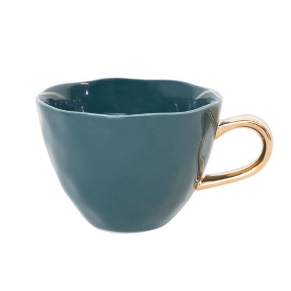 good morning cup blue green