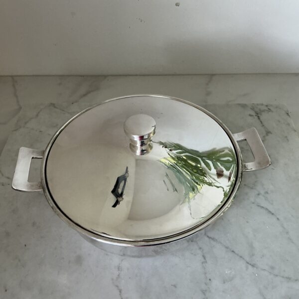 Sola 90 verzilverde dekschaal met deksel ø 18,5 cm - Afbeelding 3