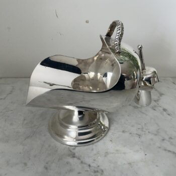 Vintage verzilverde suikerkom met tang – klassiek Engels tafelzilver