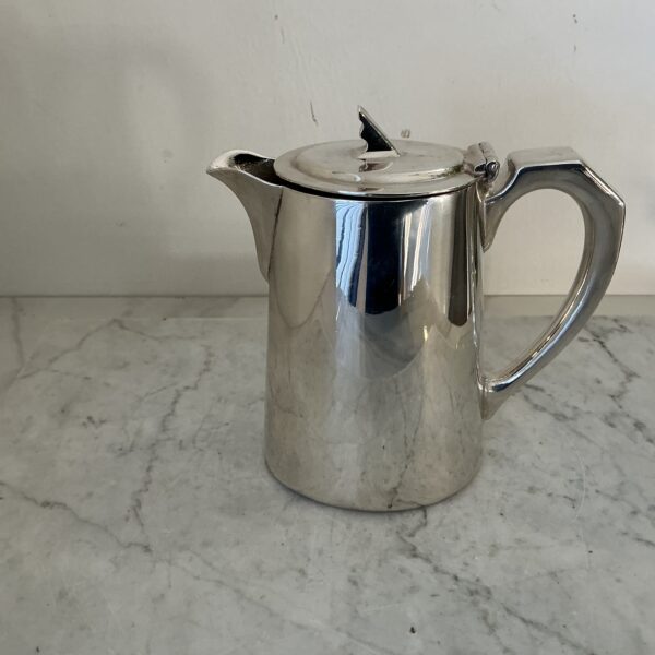 Vintage Verzilverd Theekannetje – Gladwin Ltd Sheffield – 1 Pint – Art Deco Hotelware uit Engeland - Afbeelding 2