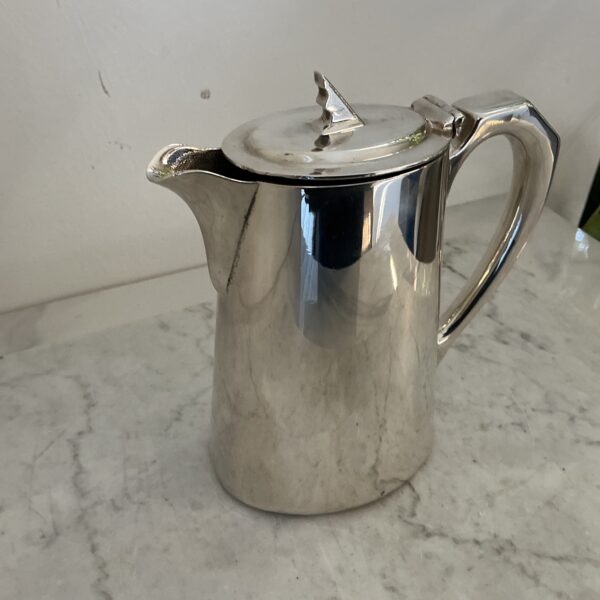 Vintage Verzilverd Theekannetje – Gladwin Ltd Sheffield – 1 Pint – Art Deco Hotelware uit Engeland - Afbeelding 3