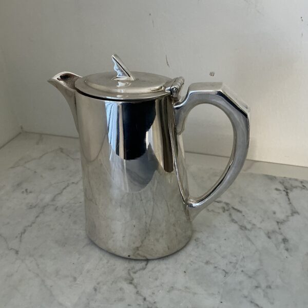Vintage Verzilverd Theekannetje – Gladwin Ltd Sheffield – 1 Pint – Art Deco Hotelware uit Engeland - Afbeelding 4