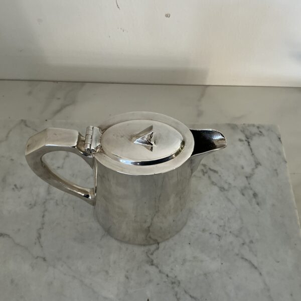 Vintage Verzilverd Theekannetje – Gladwin Ltd Sheffield – 1 Pint – Art Deco Hotelware uit Engeland - Afbeelding 5