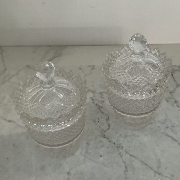 Kristallen zuurstel potjes met deksel ca 1900 - Afbeelding 6