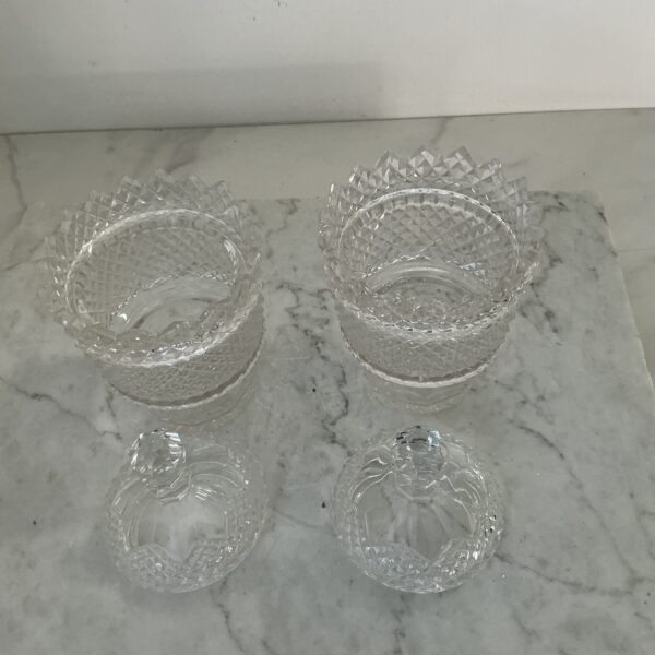 Kristallen zuurstel potjes met deksel ca 1900 - Afbeelding 8