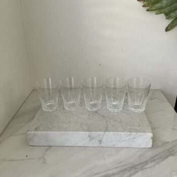 Cristal d'Arques kristallen waterglazen Louvre (set van 5)