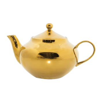 Good Morning Tea pot gold