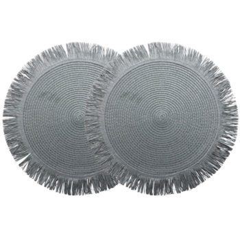 Gusta Placemat Ø38cm donkergrijs