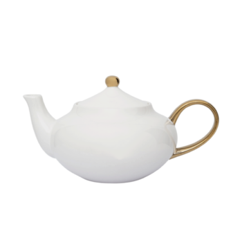 Good Morning Tea pot white