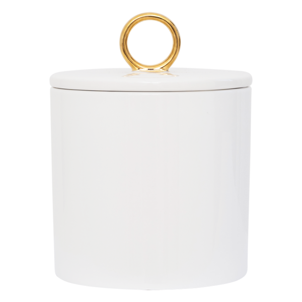 Good Morning storage jar white
