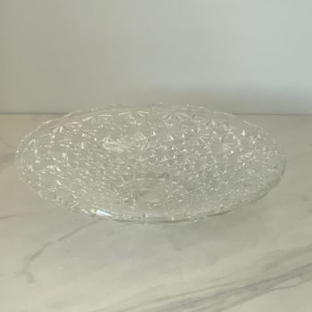 Vintage geslepen glas fruitschaal