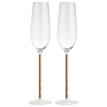 Gusta Champagne glas Glitter Goud