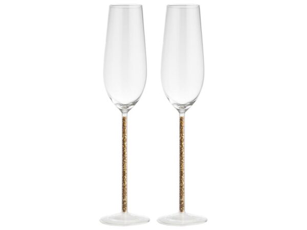 Gusta Champagne glas Glitter Goud