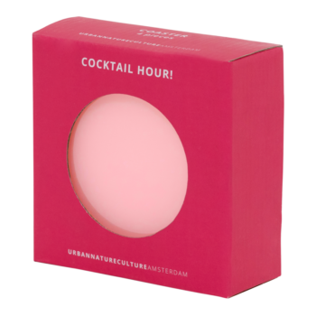 glass Cocktail coaster pink