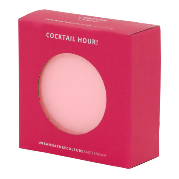 glass Cocktail coaster pink