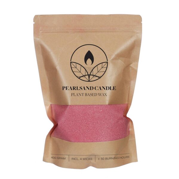 Parelzand Kaars Roze 400gr