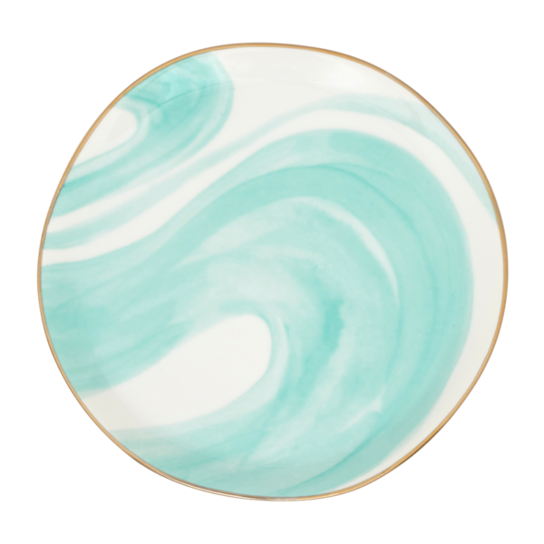 Plate Valuri emerald green