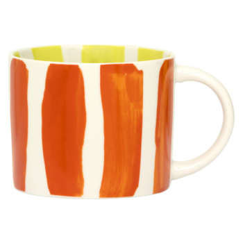 LINDA. x UNC mug Tazza with printed stripes inside & outside B