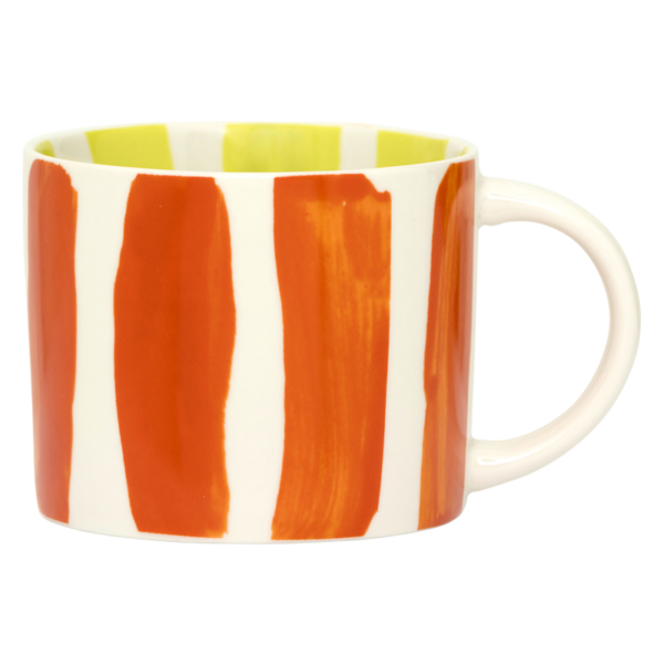 LINDA. x UNC mug Tazza with printed stripes inside & outside B