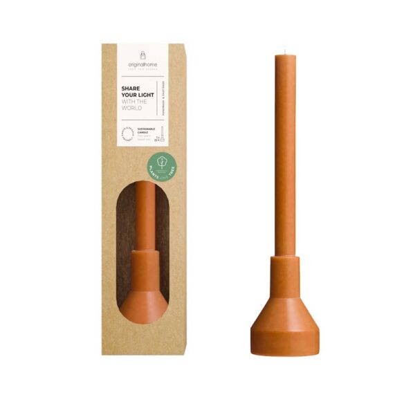 Kaars & Houder Terracotta