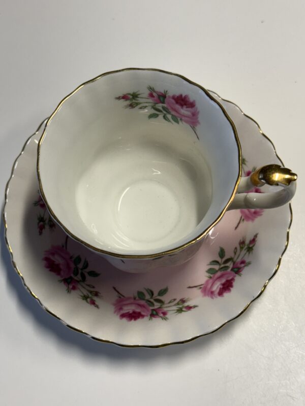 Royal Albert Bone China Theekopje en Schotel (4365 Roze Bloemen) - Engeland ca 1962 - Afbeelding 4