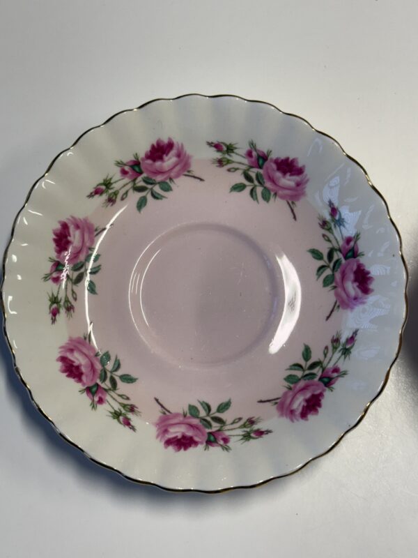 Royal Albert Bone China Theekopje en Schotel (4365 Roze Bloemen) - Engeland ca 1962 - Afbeelding 3