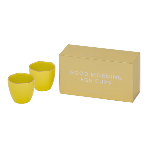 Urban Nature Culture Good Morning egg cup Limelight Set of 2, in gift pack - Afbeelding 2