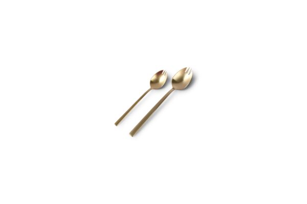 Salt & Pepper Mini snack fork 11cm matte gold Terno - set/6 - Afbeelding 2