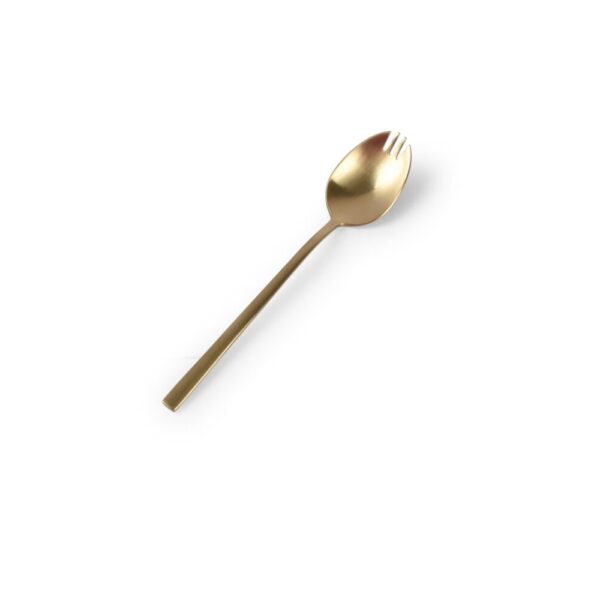 Mini snack fork 11cm matte gold Terno - set/6