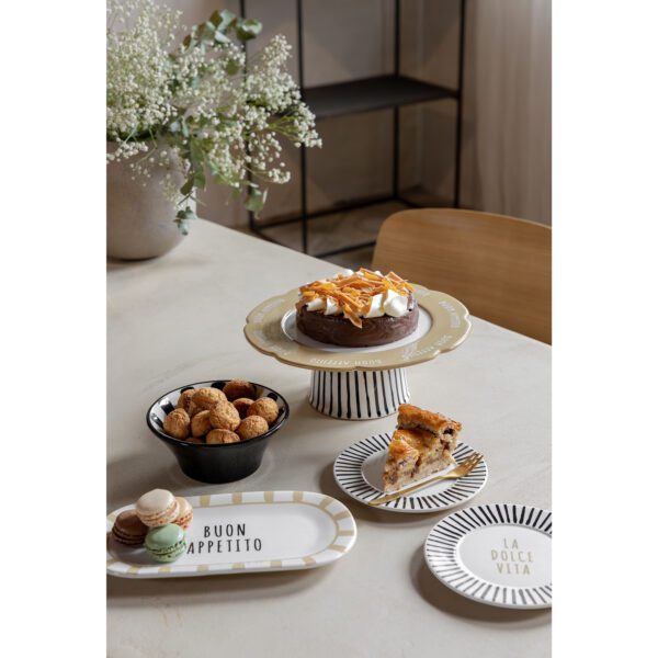 JENS Living Buon Appetito Serveerplateau / taarthouder Taupe - Afbeelding 2