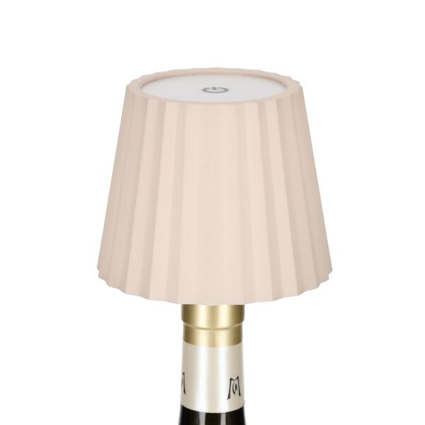 Fles Lamp Ribbel Taupe
