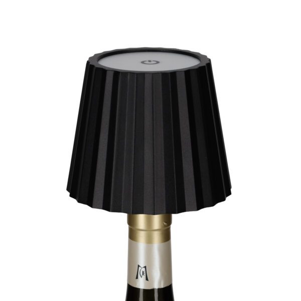 JENS Living LED Fles Lamp Ribbel Zwart