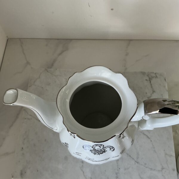 Vintage Bavaria Kronester porseleinen Koffiekan voor 12,5 jarig huwelijk - Afbeelding 4