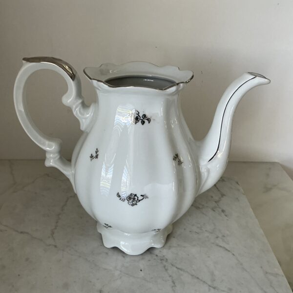 Vintage Bavaria Kronester porseleinen Koffiekan voor 12,5 jarig huwelijk - Afbeelding 5