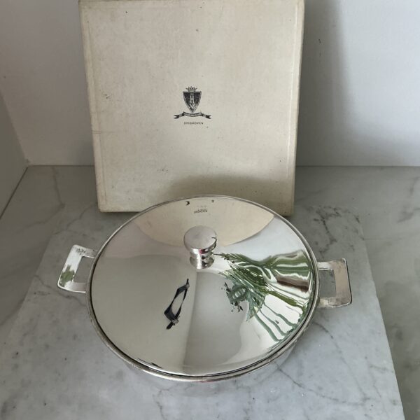 Sola 90 verzilverde dekschaal met deksel ø 20 cm - Afbeelding 2