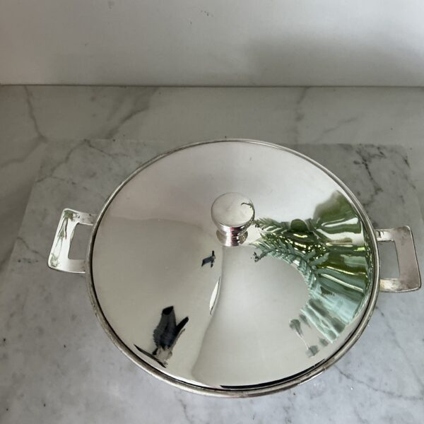 Sola 90 verzilverde dekschaal met deksel ø 20 cm - Afbeelding 4