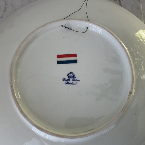 Delfts blauw wandbord met bloemenboeket 32,5 cm - Afbeelding 3