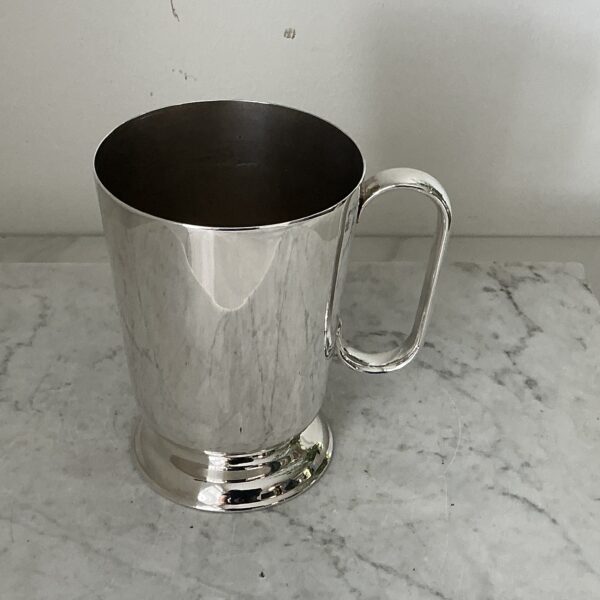 Vintage verzilverde pintbeker – Sheffield Engeland - Afbeelding 5