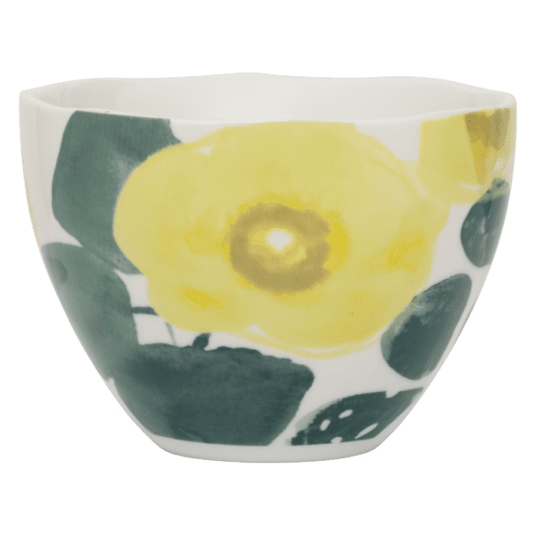 🌿 Urban Nature Culture Good Morning Cup – Cappuccino/Thee Ø11 cm – Floral Art, Limelight ☕💛 - Afbeelding 3