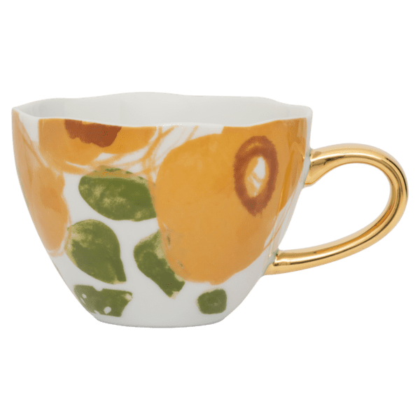 Urban Nature Culture Good Morning Cup Cappuccino/Tea Floral Art, caramel