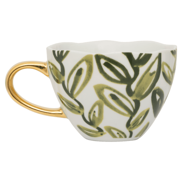 Urban Nature Culture Good Morning Cup – Cappuccino/Thee Ø11 cm – Leaves, Evergreen Sprig ) - Afbeelding 2