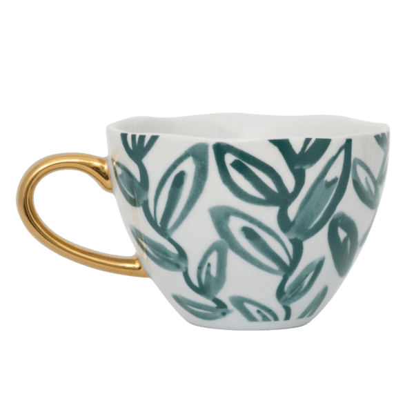 Urban Nature Culture Good Morning Cup – Cappuccino/Thee Ø11 cm – Leaves, Aqua) - Afbeelding 3