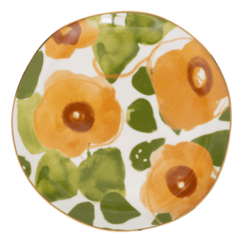 Urban Nature Culture Good Morning Plate – Floral Art Caramel (Ø17 cm)
